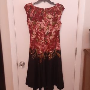 danny and nicole black and red floral dress